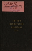 view Smith's homoeopathic directory of the United States / arranged by Henry M. Smith.