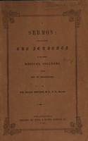 view A sermon : preached before the students of the several medical colleges of the city of Philadelphia / by Wm. Bacon Stevens.