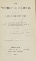 view The principles of chemistry : illustrated by simple experiments / by Julius Adolph Stöckhardt ; translated by C.H. Peirce.