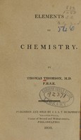 view Elements of chemistry / by Thomas Thomson, M.D.