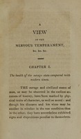 view A view of the nervous temperament : being a practical inquiry into the increasing prevalence, prevention, and treatment of those diseases commonly called nervous, bilious, stomach & liver complaints : indigestion : low spirits, gout, &c. / by Thomas Trotter, M.D.