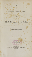 view A familiar forensic view of man and law / by Robert B. Warden.