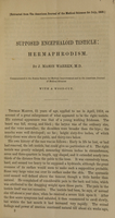 view Supposed encephaloid testicle : hermaphrodism / by J. Mason Warren.