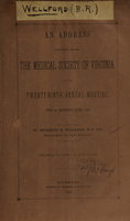 view An address delivered before the Medical Society of Virginia.