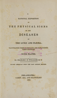 view A rational exposition of the physical signs of the diseases of the lungs and pleura : illustrating their pathology, and facilitating their diagnosis / by Charles J.B. Williams.