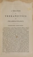 view A treatise on therapeutics, and pharmacology or materia medica (Volume 1).