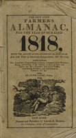 view The New York farmer's almanac, for the year of our Lord 1818 / by David Young, philom.