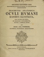 view Iohannis Gottfried Zinn ... Descriptio anatomica oculi humani iconibus illustrata.