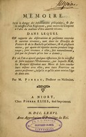 view Mémoire sur le danger des inhumations précipitées, et sur la nécessité d'un règlement, pour mettre les citoyens à l'abri du malheur d'être enterrés vivans : Dans lequel on rapporte des observations de personnes enterrées & ouvertes vivantes, tant dans les diocèses du Poitiers & de la Rochelle qu'ailleurs; & de plusieurs autres, qui ayant été réputées mortes pendant long-temps, sont revenues à elles, soit naturellement, soit par les secours qu'on leur a donnés; et où l'on a ajouté quelques, réflexions sur la nécessité de faire exécuter l'ordonnance, par laquelle M.M. les Evêques, défendent aux Meres de faire coucher leurs enfans avec elles, avec leurs nourrices ou autres personnes, jusqu'à ce qu'ils aient atteint l'âge de deux ans / par M. Pineau.