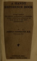 view A handy reference book giving briefly the specific indication for remedies : paying particular attention to each organ of the body distinctively / by Joseph Niederkorn.