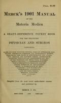 view Merck's 1901 manual of the materia medica : aready-reference pocket book for the practicing physician and surgeon.