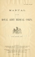 view Manual for the Royal Army Medical Corps / War Office.