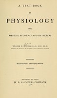 view A textbook of physiology : for medical students and physicians / by William H. Howell.