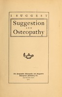 view I suggest : suggestion and osteopathy.