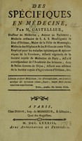 view Des spécifiques en médecine / par M. Gastellier.