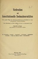 view Verbrechen und konstitutionelle Seelenabnormitäten : die soziale Plage der Gleichgewichtslosen im Verhältnis zu ihrer verminderten Verantwortlichkeit / von A. Forel ; unter Mitwirkung von A. Mahaim.