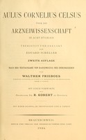 view Über die Arzneiwissenschaft in acht Büchern / übersetzt und erklärt von Eduard Scheller.