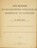 view Zwei methoden zur photographischen untersuchung der herzbewegung von kaltblütern.