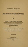 view Physiology : preliminary course lectures / James T. Whittaker.