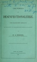 view Grundriss der Desinfectionslehre : zum praktischen Gebrauch auf kritischer und experimenteller Grundlage bearb.