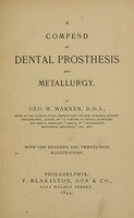 view A compend of dental prosthesis and metallurgy.