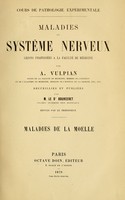 view Maladies du système nerveux / par A. Vulpian... recueillies et publiées par M. le Dr Bourceret.