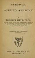 view Surgical applied anatomy / by Frederick Treves.