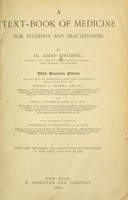 view A text-book of medicine for students and practitioners / by Adolf Strümpell ; With editorial notes by Frederick C. Shattuck.