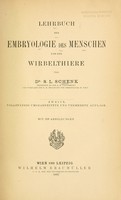 view Lehrbuch der Embryologie des Menschen und der Wirbelthiere.