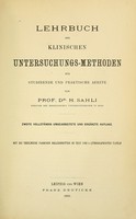 view Lehrbuch der klinischen Untersuchungs-Methoden : für Studirende und praktische Aerzte / von H. Sahli.