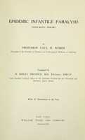 view Epidemic infantile paralysis (Heine-Medin disease) / Tr. by H. Ridley Prentice.