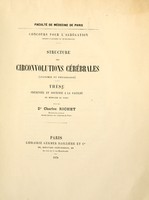 view Structure des circonvolutions cérébrales : (anatomie et physiologie) ... / par le Dr. Charles Richet.