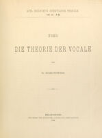 view Über die theorie der vocale / von dr. Hugo Pipping.