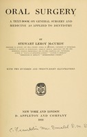 view Oral surgery; a text-book on general surgery and medicine as applied to dentistry.