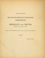 view Die statik und mechanik der quadrupeden an dem skelet und den muskeln eines lemur und eines choloepus / erläutert von dr. Johann Christian Gustav Lucae.