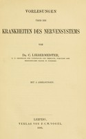 view Vorlesungen über die Krankheiten des Nervensystems / von Dr. C. Liebermeister.