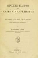 view Specielle Diagnose der inneren Krankheiten : ein Handbuch für Ärzte und Studirende.