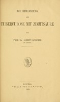 view Die behandlung der tuberculose mit zimmtsäure.