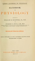 view Kirkes' handbook of physiology : Handbook of physiology / rev. by William H. Rockwell, jr., M. D. and Charles L. Dana.