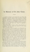 view In memory of Dr. John Green.