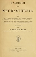 view Handbuch der Neurasthenie / bearb. von R. v. Hösslin [and others]  Hrsg. von Franz Carl Müller.