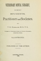 view Veterinary dental surgery, for the use of students, practitioners and stockmen.