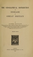 view The geographical distribution of disease in Great Britain.