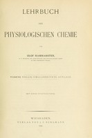 view Lehrbuch der physiologischen Chemie / von Olof Hammarsten.