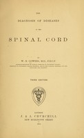 view The diagnosis of diseases of the spinal cord / by W. R. Gowers.