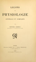 view Leçons de physiologie, générale et comparée / par Raphaël Dubois.