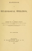 view Handbook of gynaecological operations.