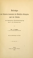 view Beiträge zur feineren Anatomie der Medulla oblongata und der Brücke : mit besonderer Berücksichtigung des 3.-12. Hirnnerven.