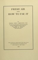 view Fresh air and how to use it / by Thomas Spees Carrington.