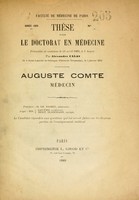 view Auguste Comte, médecin.